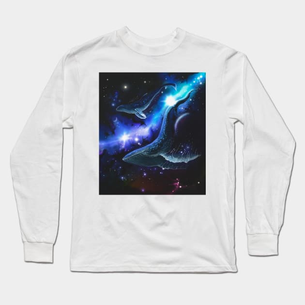 The Song of Floating Angels Long Sleeve T-Shirt by visionarysea